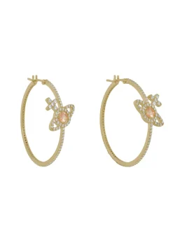Olympia pavé orb hoop earrings