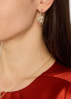 Olympia pavé orb hoop earrings