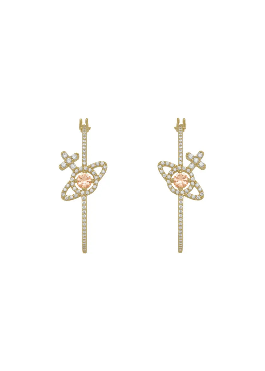 Olympia pavé orb hoop earrings