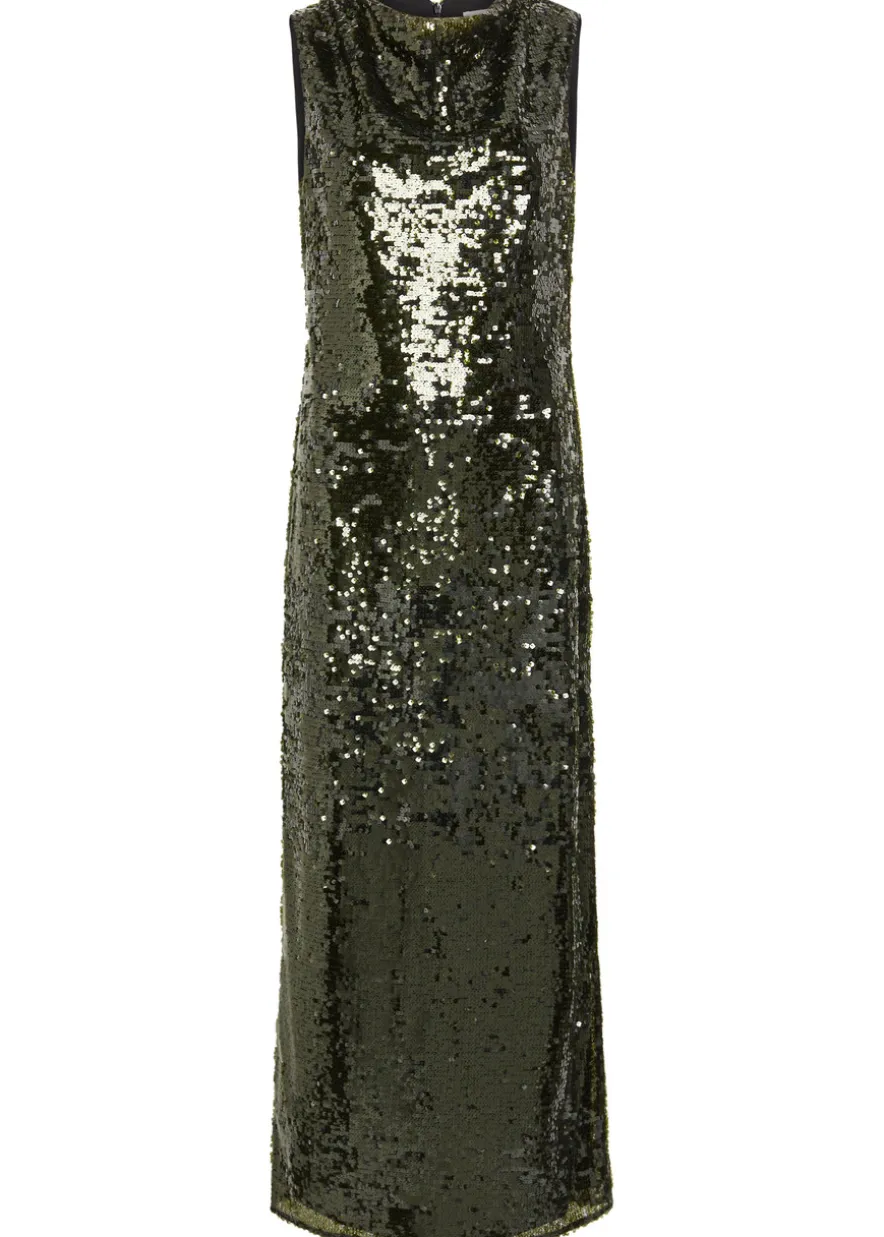Olympia sequin-embellished tulle maxi dress