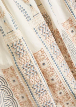 Ombretta embroidered cotton-blend midi skirt