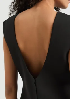 Open-back woven top