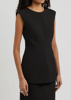 Open-back woven top