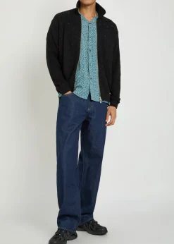 Open-knit cotton and cashmere-blend cardigan