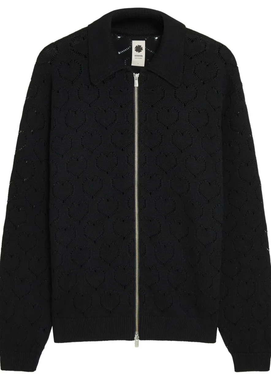 Open-knit cotton and cashmere-blend cardigan