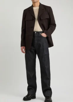 Open-knit silk jumper
