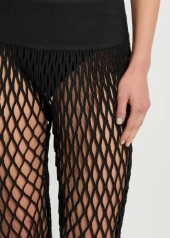 Open-knit stretch-jersey trousers