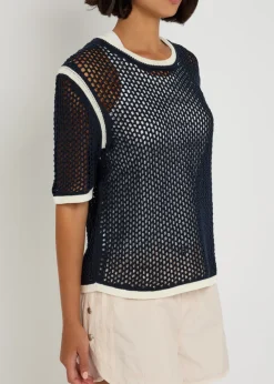 Open-knit T-shirt