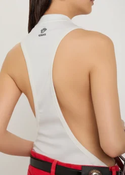Open side stretch-cotton tank top