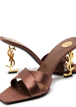 Opyum 85 logo satin mules