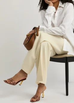 Opyum 85 logo satin mules