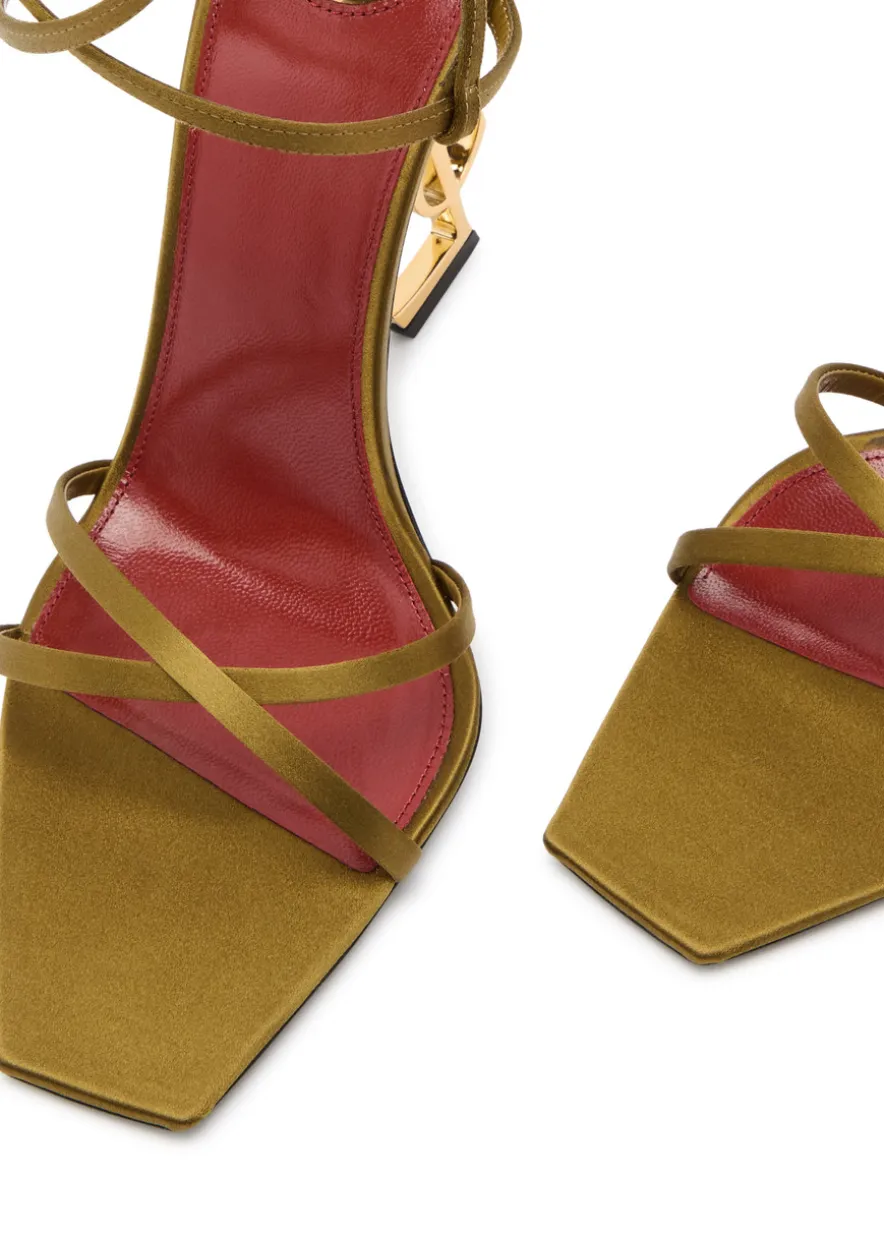 Opyum 110 logo satin sandals