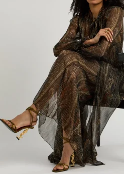 Opyum 110 logo satin sandals