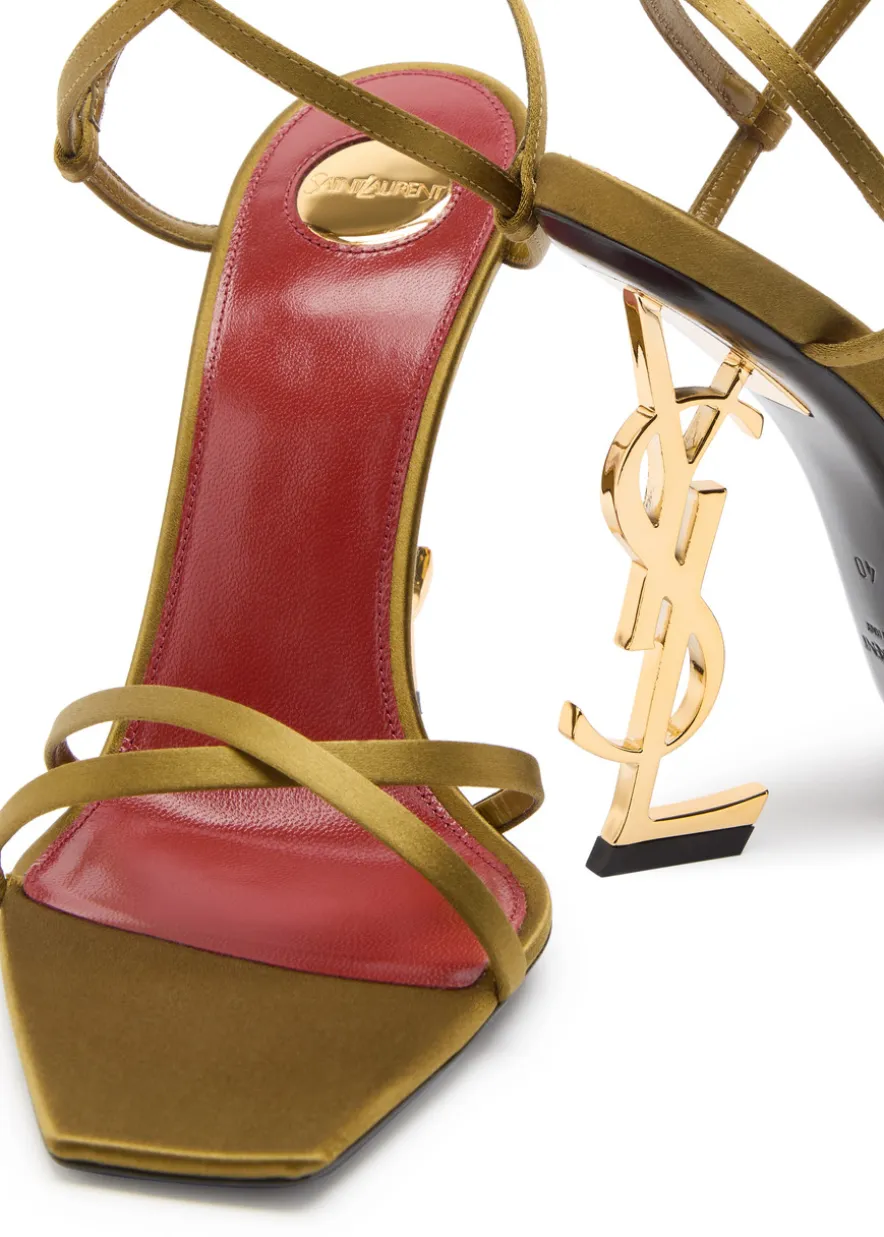 Opyum 110 logo satin sandals