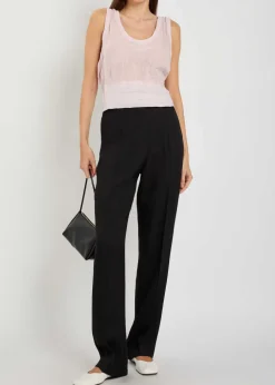 Oran fray-trim crepe trousers