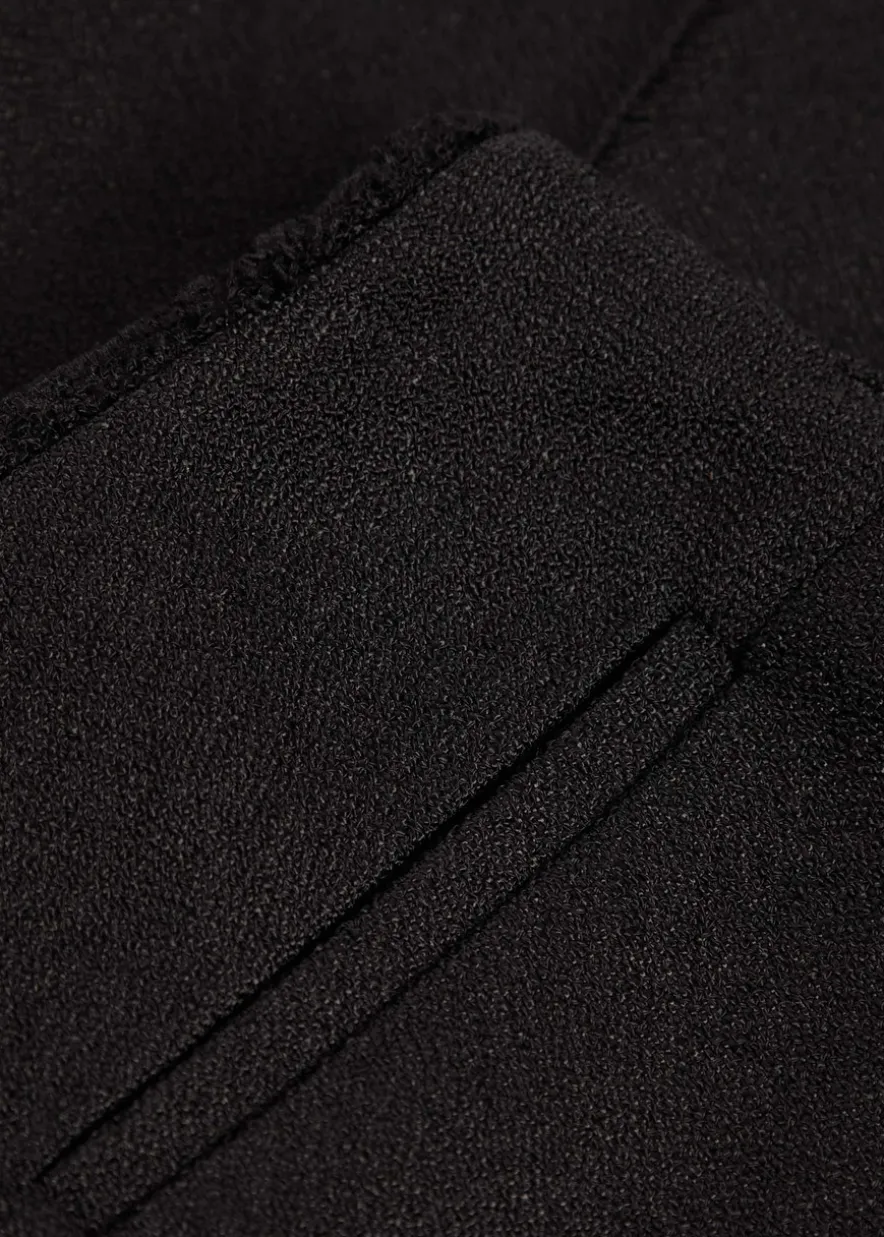 Oran fray-trim crepe trousers