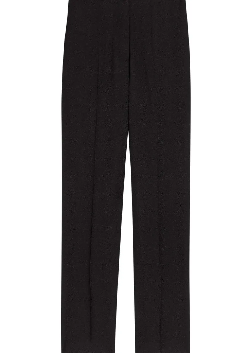 Oran fray-trim crepe trousers