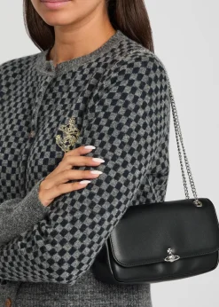 Orb faux leather cross-body bag