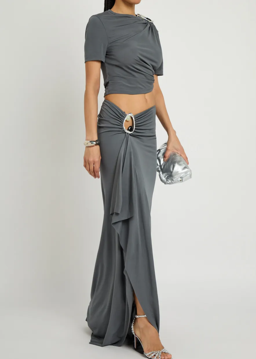 Orica cut-out jersey maxi skirt