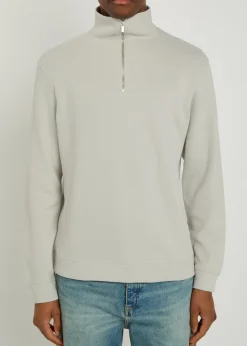 Orion 1/4 zip cotton-blend sweatshirt