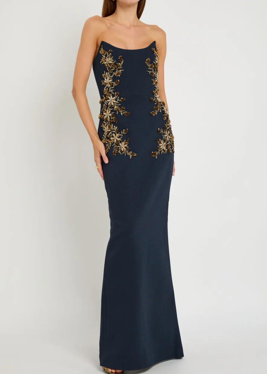 Orla embellished crepe gown