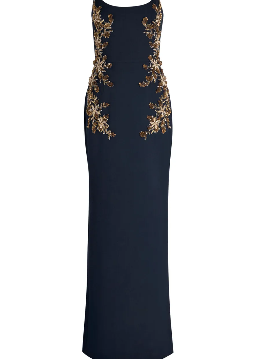 Orla embellished crepe gown