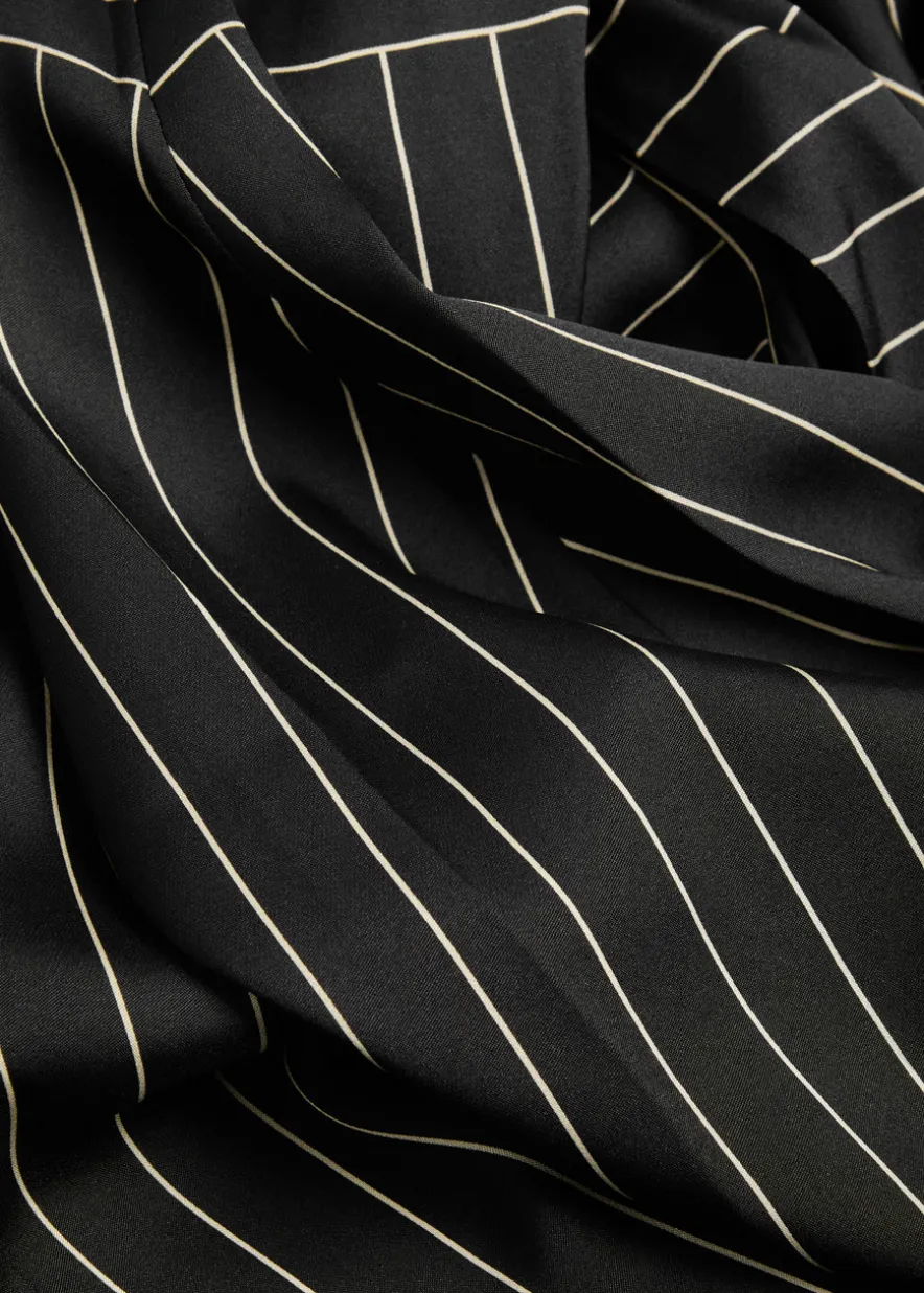 Orlana striped silk-blend midi shirt dress