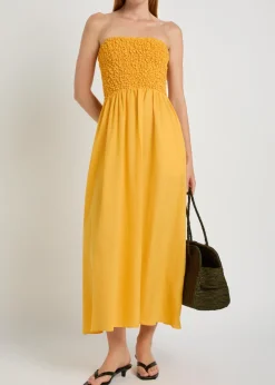 Orla strapless stretch-cotton midi dress