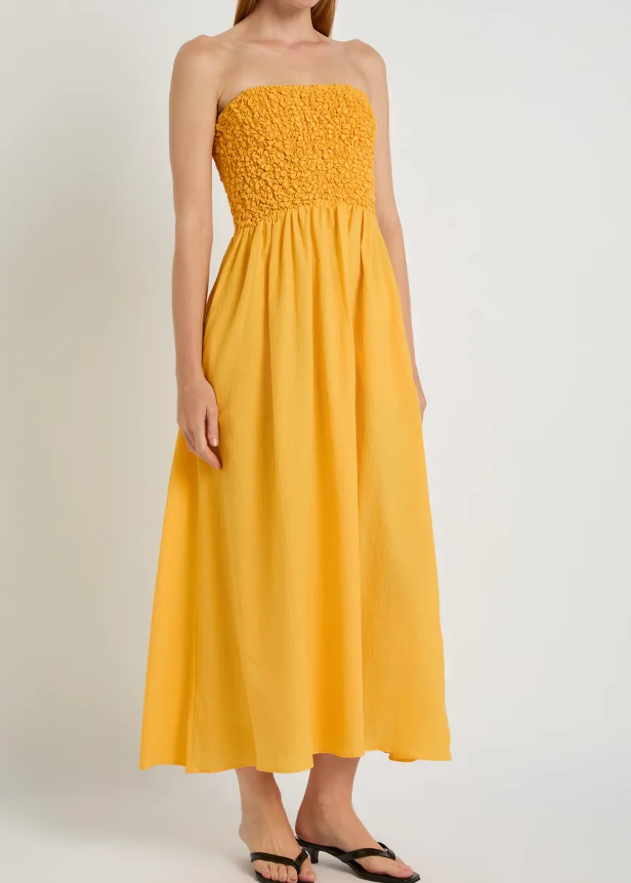 Orla strapless stretch-cotton midi dress