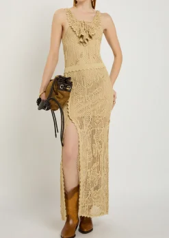 Ornella bead-embellished crochet maxi dress