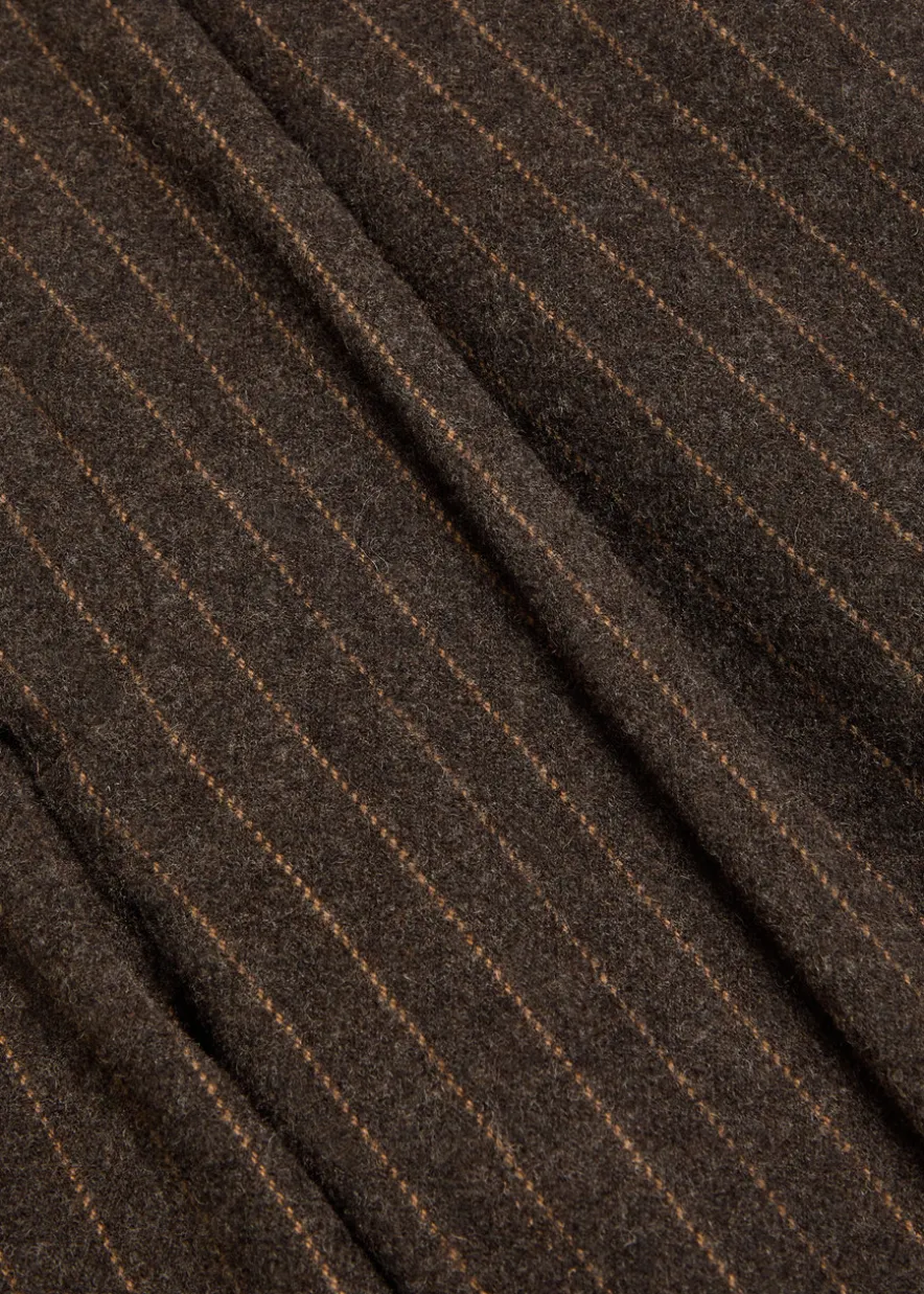 Orsman striped wool-blend trousers
