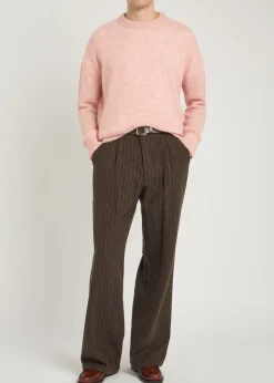 Orsman striped wool-blend trousers