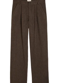 Orsman striped wool-blend trousers
