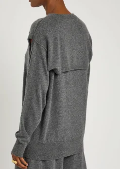 Othelia cardigan-effect cashmere jumper