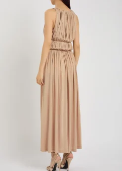 Ouida ruched stretch-jersey midi dress