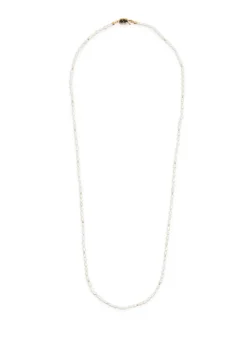 Ovalette beaded pearl necklace