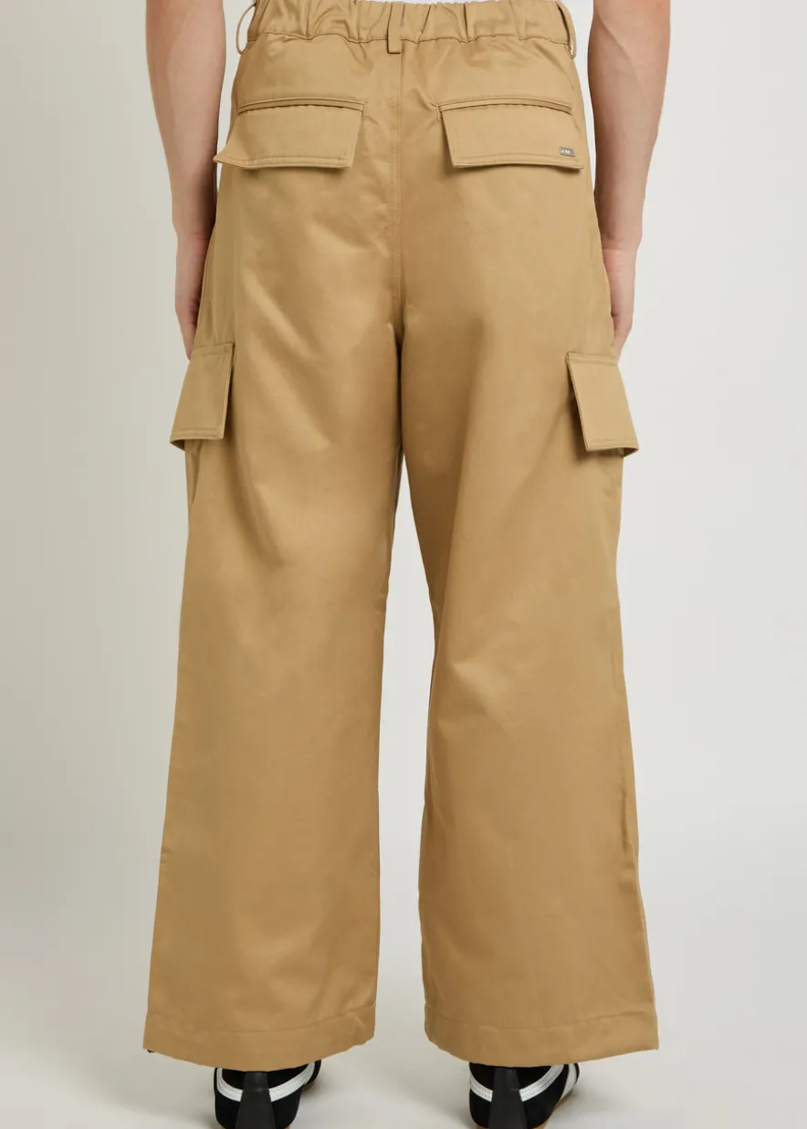 Oversized cargo-twill cargo trousers