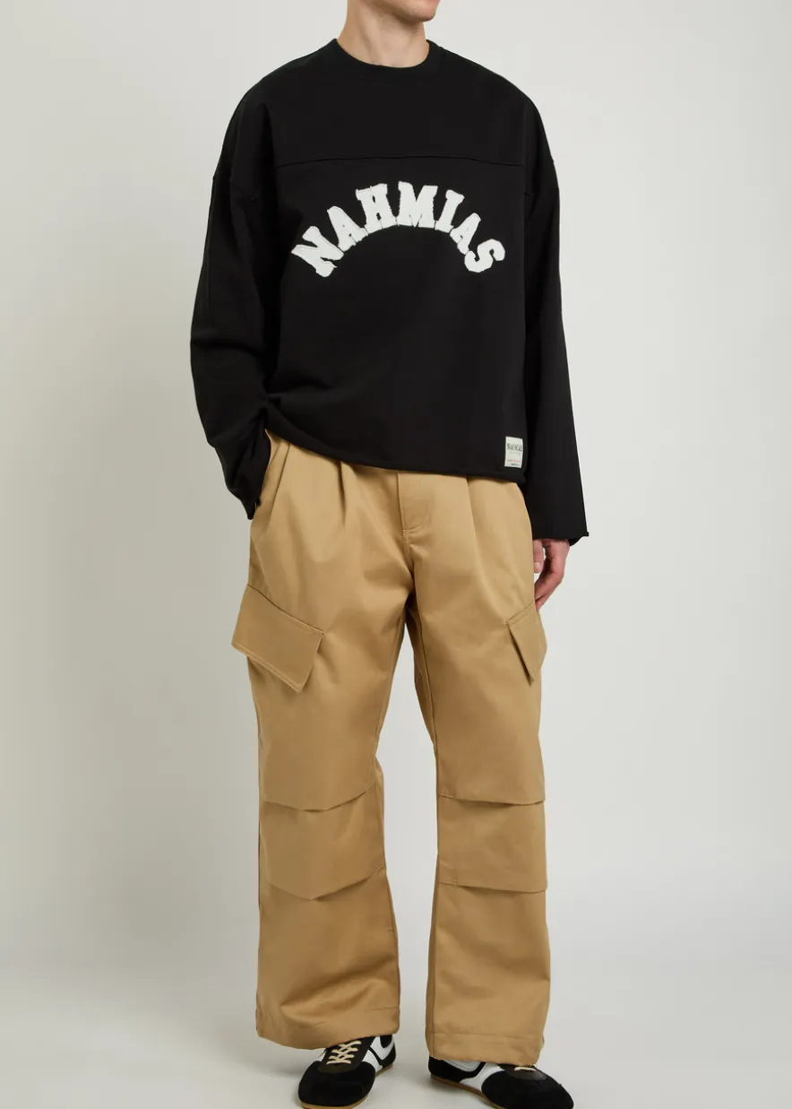 Oversized cargo-twill cargo trousers
