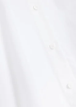Oversized short-sleeve cotton-poplin shirt