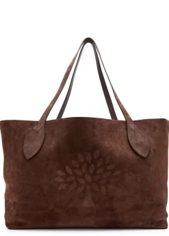 Oversized suede tote bag