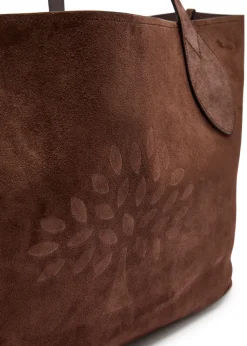 Oversized suede tote bag