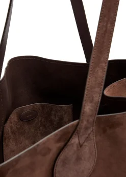 Oversized suede tote bag
