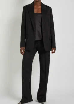Oversized twill blazer