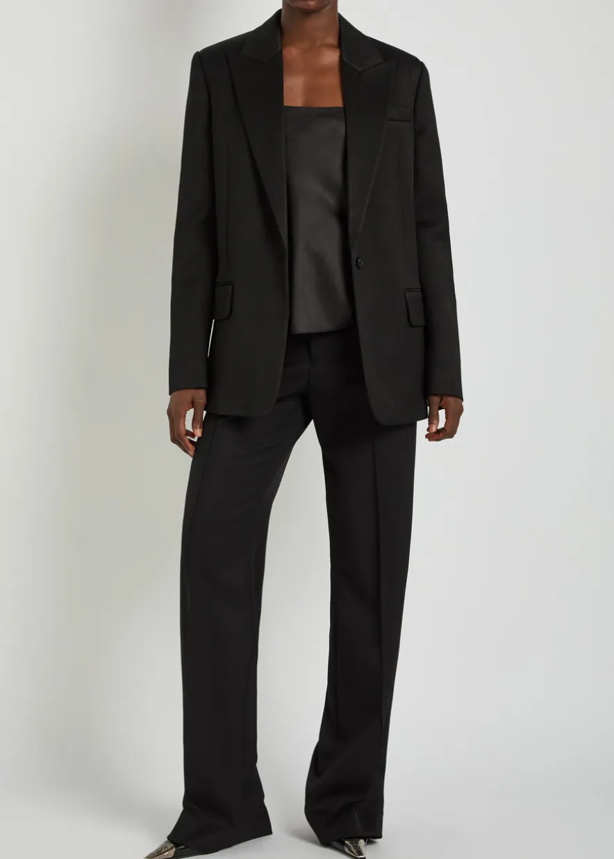 Oversized twill blazer