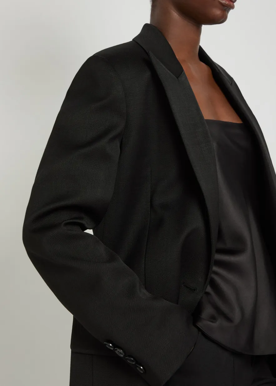 Oversized twill blazer