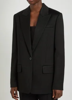 Oversized twill blazer