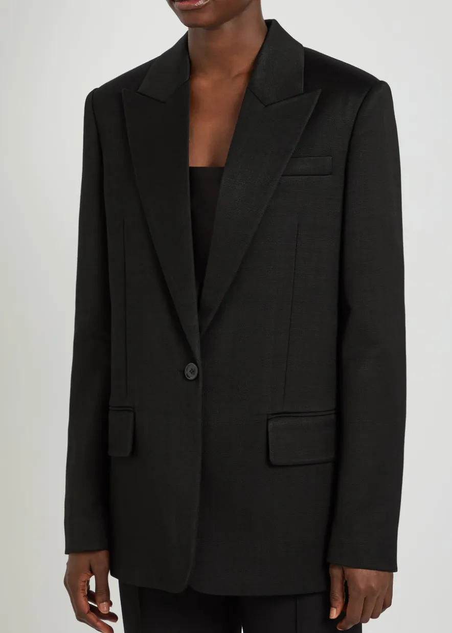 Oversized twill blazer