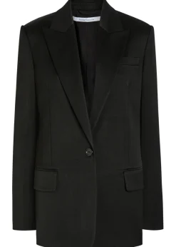 Oversized twill blazer