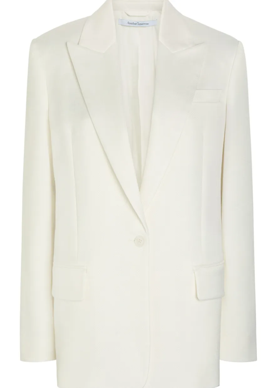 Oversized twill blazer