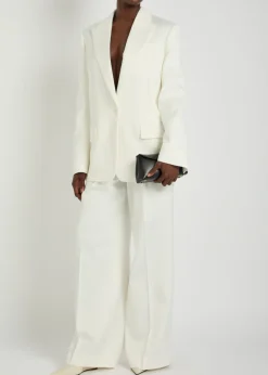Oversized twill blazer